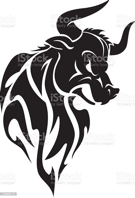 Most relevant best selling latest uploads. Angry Bull Tribal Tattoo Stock Illustration - Download ...