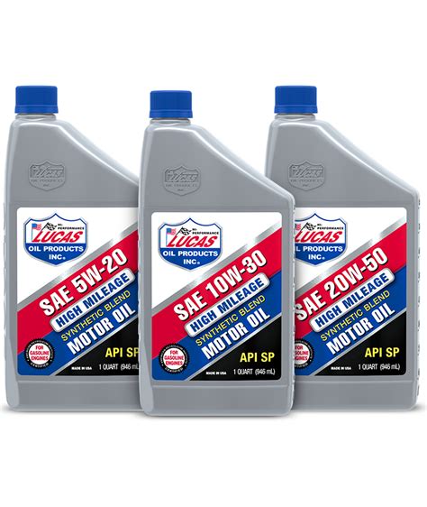 Synthetic Blend High Mileage Motor Oils Lucas Oil Products
