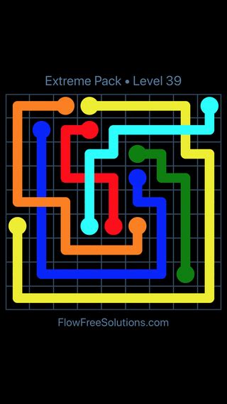 Flow Free Bridges Extreme Pack Level Puzzle Solution And Answer