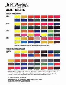 Dr Ph Martin 39 S Radiant Concentrated Watercolor Color Chart Color