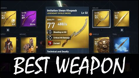 Assassin S Creed Origins Best Weapon In The Game Youtube