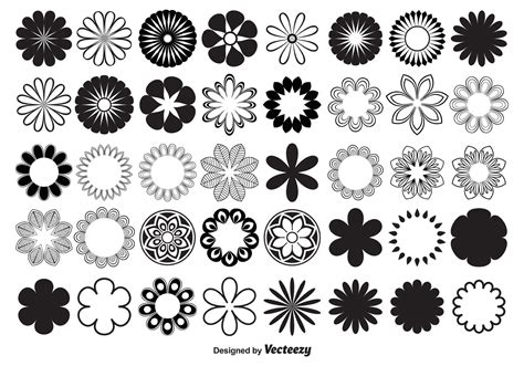Vector Flower Shapes - Download Free Vector Art, Stock Graphics & Images