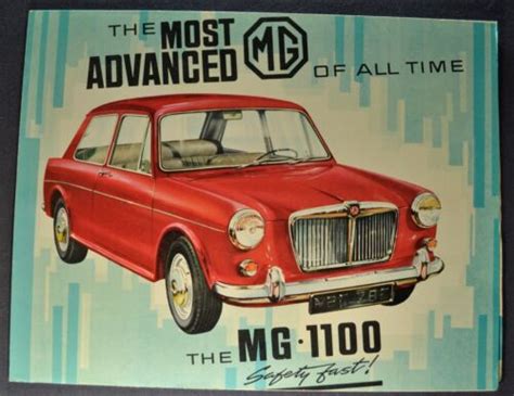 1963 Mg 1100 Sedan Sales Brochure Folder Excellent Original 63 Ebay