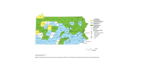 Pennsylvania Mineral Commodity Producing Areas Map From 2014 Minerals