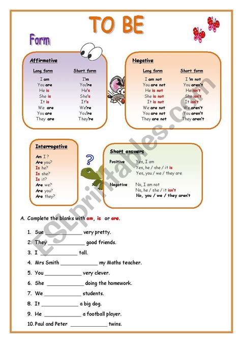 TO BE - ESL worksheet by Sara Almeida