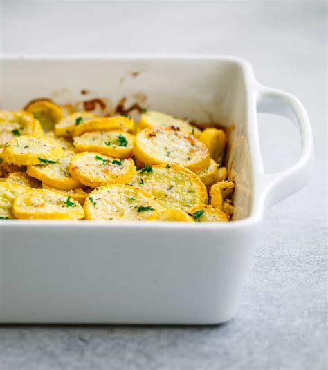 Roasted Yellow Squash With Parmesan Cheese And Herbs Posh Journal
