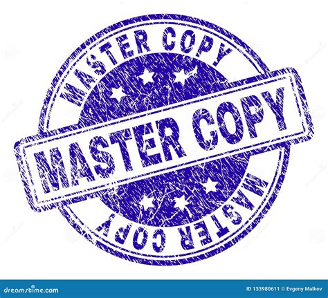 Grunge Textured Master Copy Stamp Seal Stock Vector Illustration Of