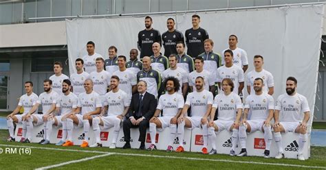Real madrid club de futbol is responsible for this page. Real Madrid take new team photo - and it's an oddly ...