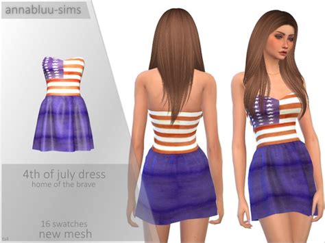 4th Of July Dress By Annabluu At Tsr Sims 4 Updates