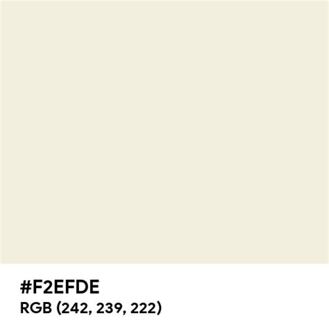 Ivory White Color Hex Code Is F2efde