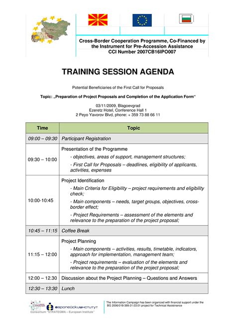 Training Session Agenda How To Create A Training Session Agenda