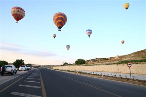Nevsehir Turkey June 8 Hot Air Balloons Glide At The Historical