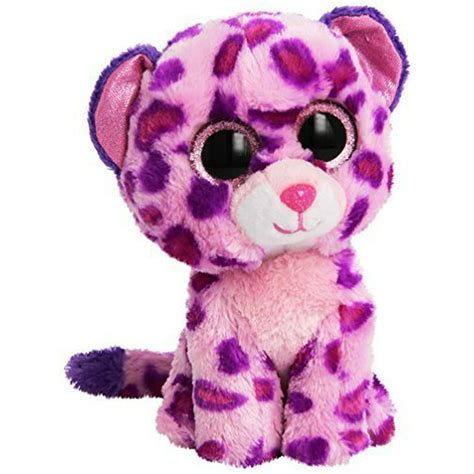 Ty Beanie Boos Glamour The Pink Leopard Glitter Eyes Small 6 Plush