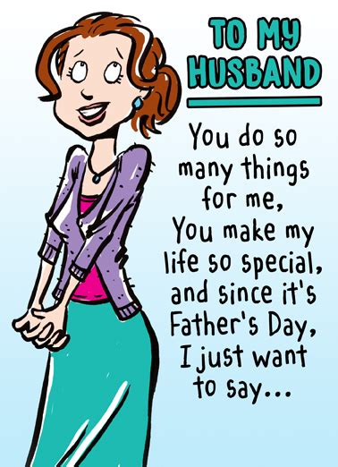 Funny Fathers Day Ecard To My Husband From
