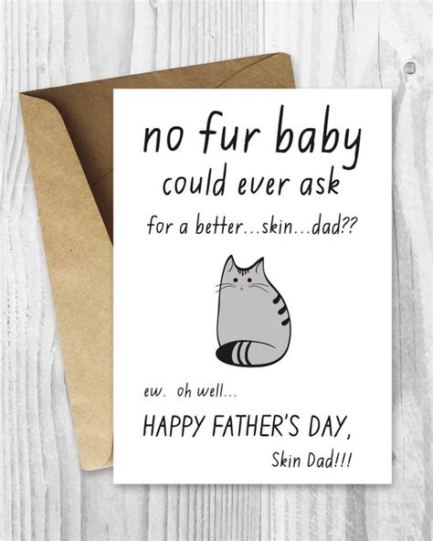 Mens Gift Printable Fathers Day Card Fur Baby Fathers Day