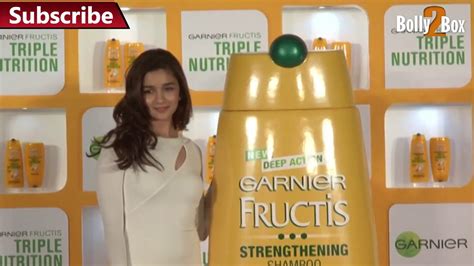 Alia Bhatt Launches Garnier Fructis Triple Nutrition Bolly2box Youtube