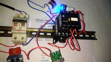 single phase motor starter wiring connection youtube