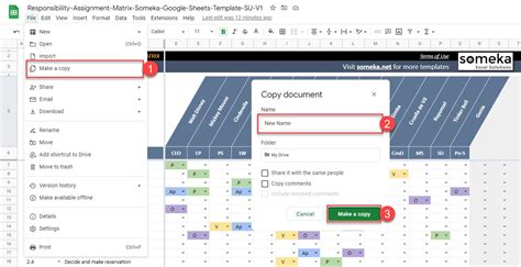 Responsibility Assignment Matrix Raci Chart Google Sheets Template