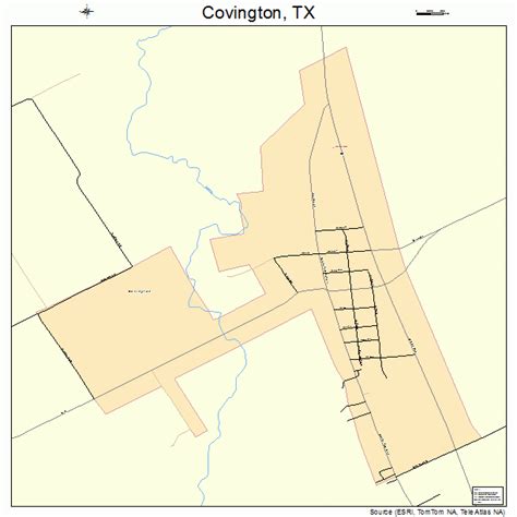 Covington Texas Street Map 4817372