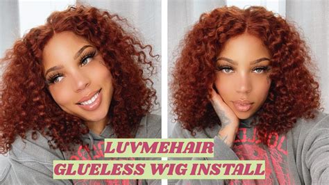 Luvme Hair Glueless Wig Install Cinnamon Spice Curly Compact Frontal