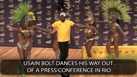 Watch Usain Bolt Samba His Way Out Of Press Conference Ahead Of His Final Olympics Manchester
