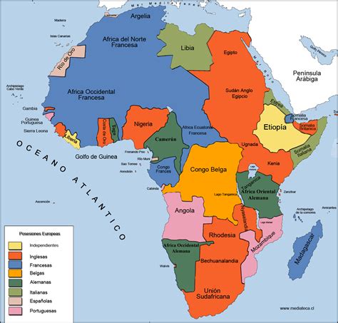 Mapa De Africa Colonial Gufa