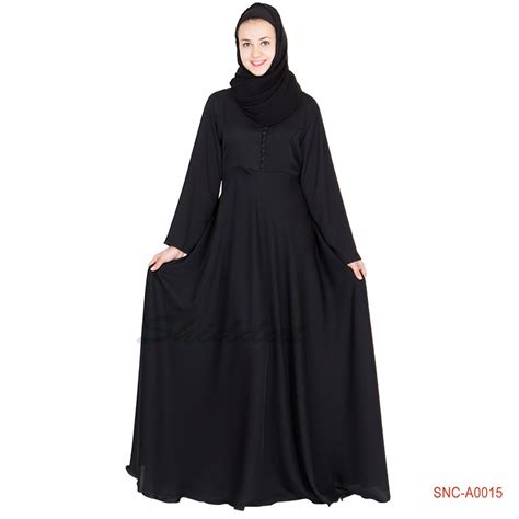 Beautiful plain burka design for women. Umbrella abaya online in India- full flared designer burqa/ naqab