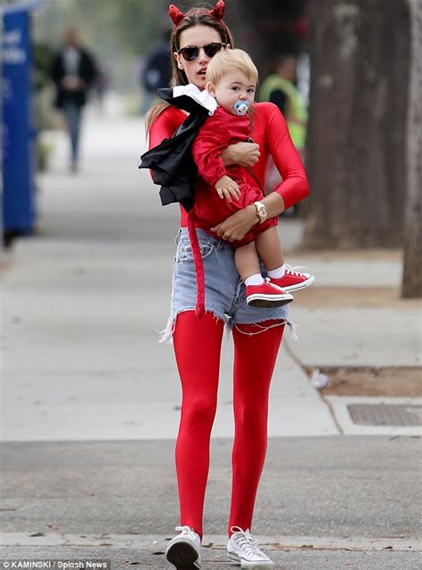 No Angel Here Alessandra Ambrosio Dresses As The Devil For Daughters