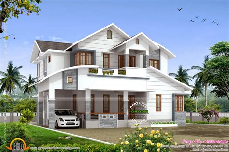 Double Storied House In 2170 Sq Feet Kerala Home Design And Floor