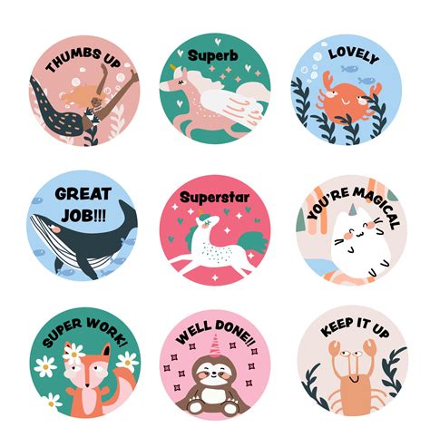 Pack Of Well Done Animal Stickers For Preschool Middle School And
