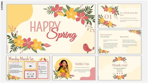 Happy Spring Season Slides And Agenda Slidesmania Coloring Library