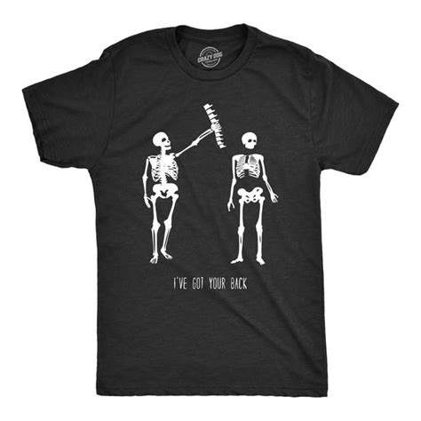 Mens Got Your Back Funny Halloween Skeleton Best Friend T Shirt Black