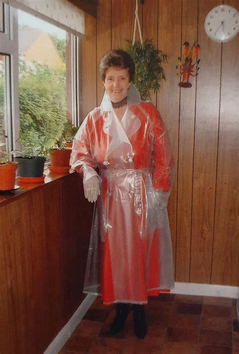 Vinyl Raincoat Plastic Raincoat Stylish Raincoats Rain Fashion Plastic Mac Sexy Granny