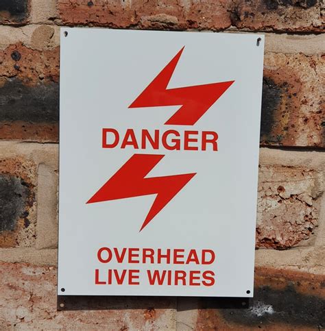 Danger Overhead Live Wires Sign Loco Fleet Shop