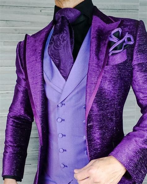 Old Fashioned Purple Gorgeous Fantasy Suit Purple Suits Designer