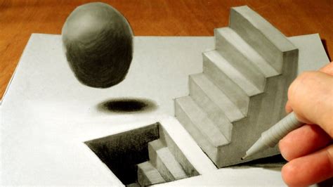 Anamorphic Illusion Drawing D Staircase Time Lapse D Pencil Drawings D Drawings Drawing D