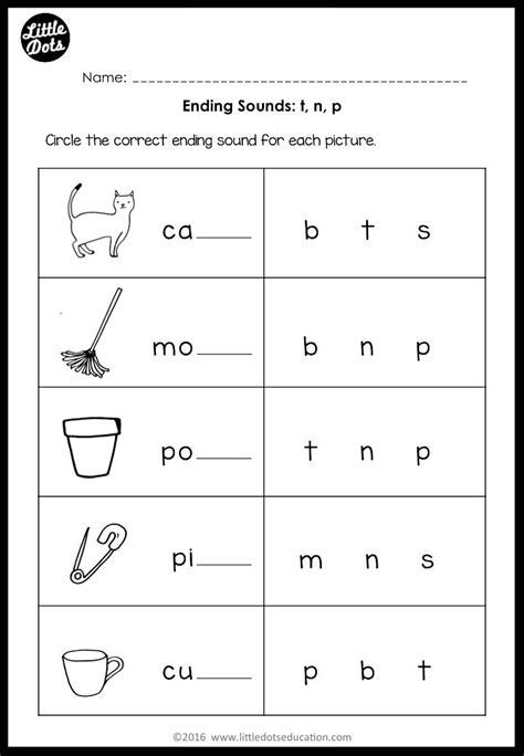 Ending Sounds Worksheets And Activities Phonics Worksheets
