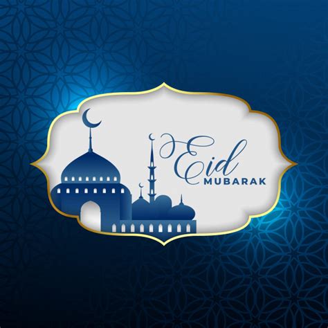 Find & download free graphic resources for eid mubarak. Belle Conception De Cartes Eid Mubarak De Couleur Bleue ...