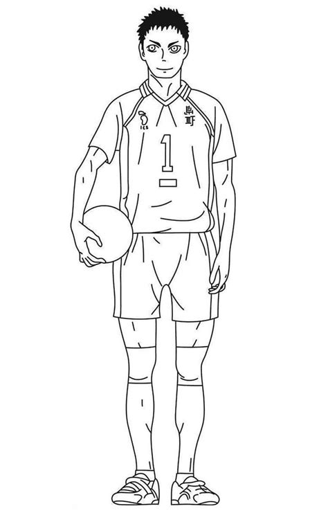 Daichi Sawamura Coloring Pages - Haikyuu Coloring Pages - Coloring