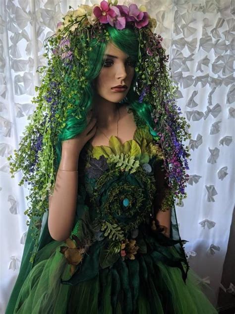 Tafiti Mother Nature Costume Dress Earth Goddess Gaia Etsy Mother