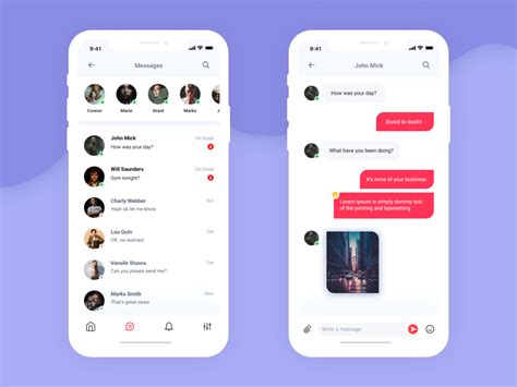 Messages And Chat App Screen Uplabs