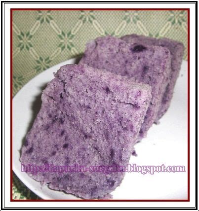 Ubi ungu sepertinya memang enak diolah menjadi aneka bentuk makanan apapun. Olahan Ubi Ungu, Cake Tanpa Tepung Terigu, Cake Tanpa ...