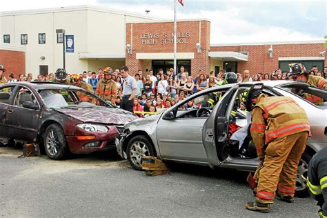 Mock Car Accident At Lewis Mills Demonstrates Consequences Of Drunk Driving