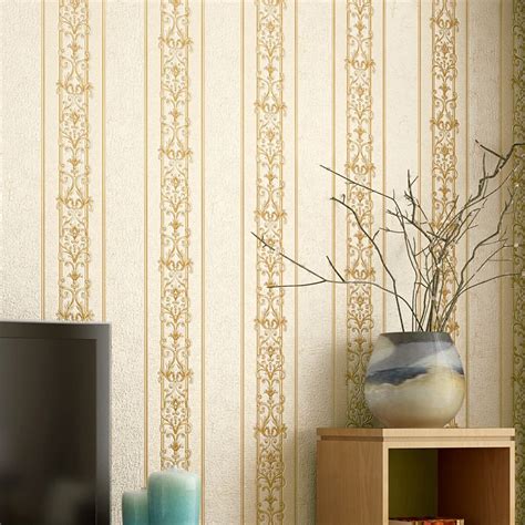 Wholesale European Rural Vertical Striped Wallpaper Bedroom Living Room