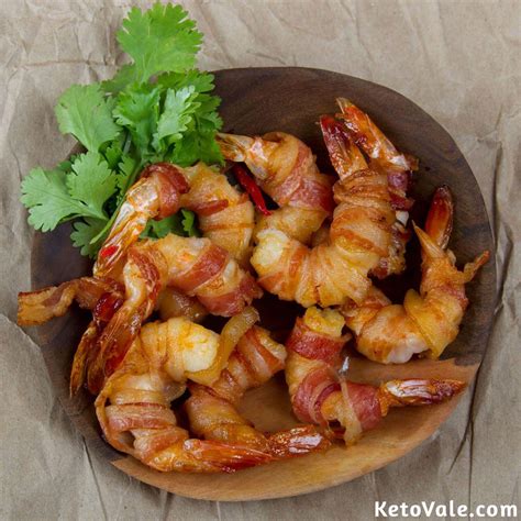 Keto Bacon Wrapped Shrimp Low Carb Recipe Ketovale