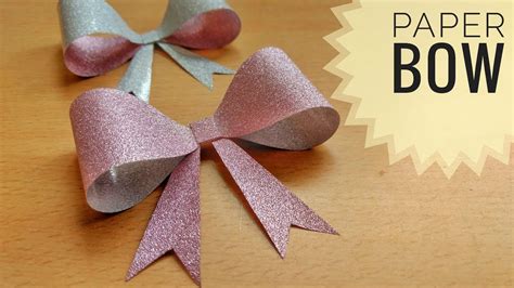 How To Make An Easy Paper Bow Christmas Decoration Youtube