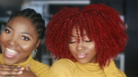 4c Coily Crochet Hair Tutorial Big Red Glambymerry Youtube