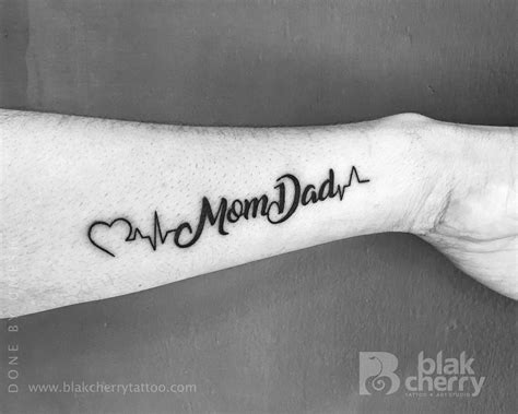 Discover 93 About Mom Dad Heartbeat Tattoo Super Cool In Daotaonec