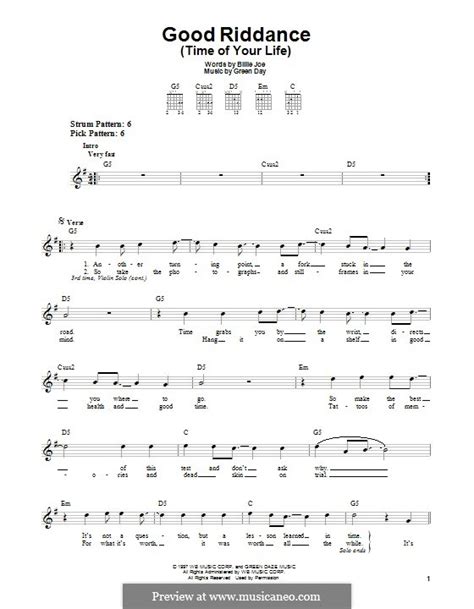 It's not a question but a lesson learned in time. Good Riddance (Time of Your Life) by B.J. Armstrong, Tré ...