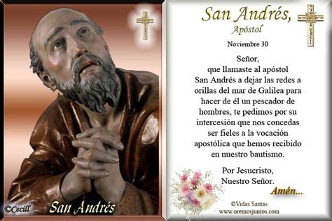 Imágenes De Cecill Estampita Y Oración A San Andrés Apóstol
